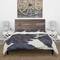 Designart 'Indigo Gold Metallic Flower' Farmhouse Bedding Set - Duvet Cover & Shams